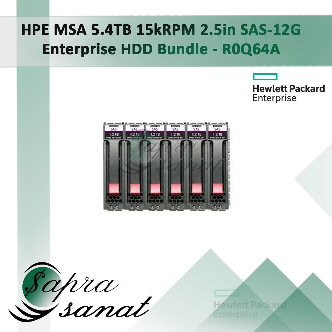 HPE MSA 5.4TB 15kRPM 2.5in SAS-12G Enterprise HDD Bundle – R0Q64A