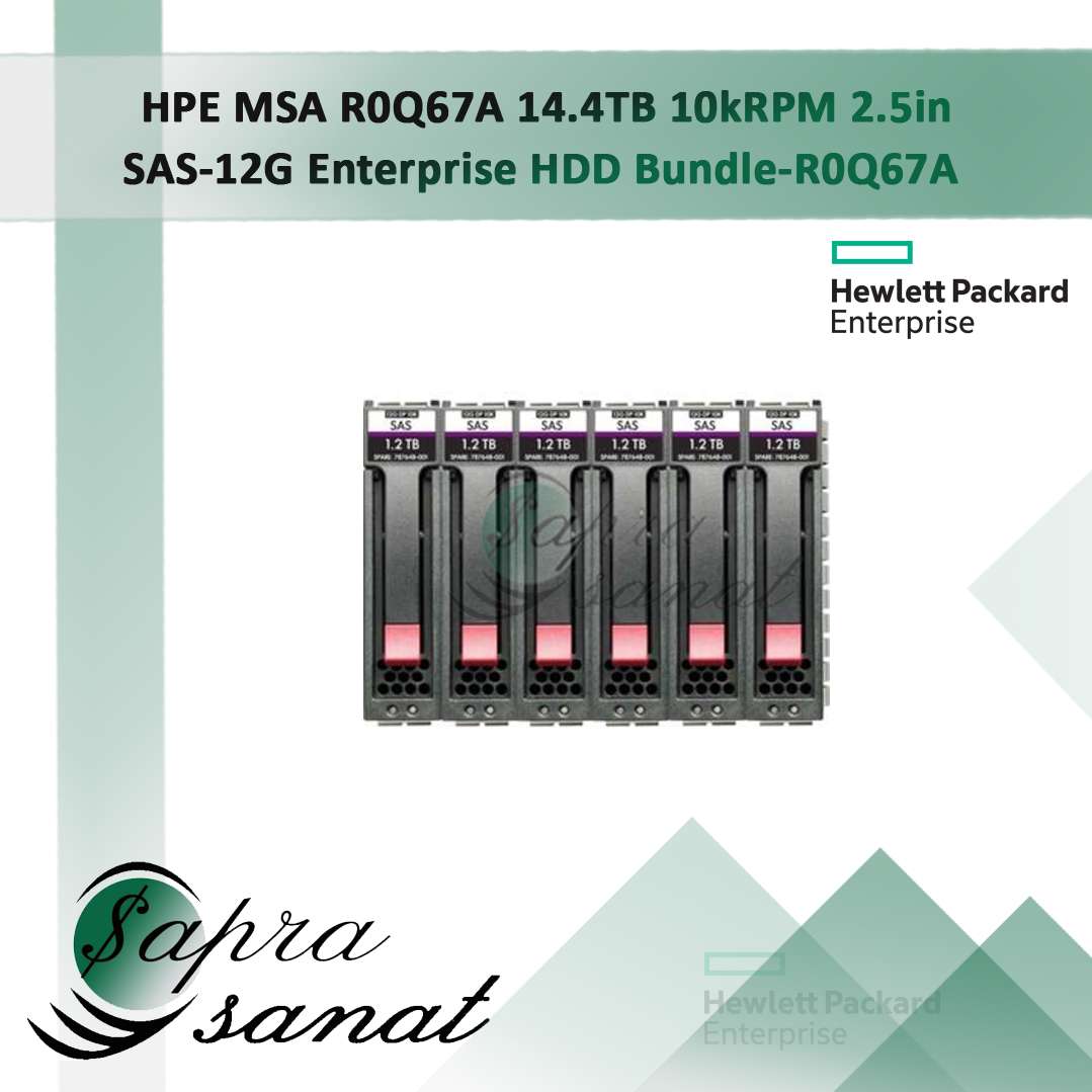 HPE MSA 14.4TB SAS 12G Enterprise 10K SFF (2.5in) HDD Bundle – R0Q67A