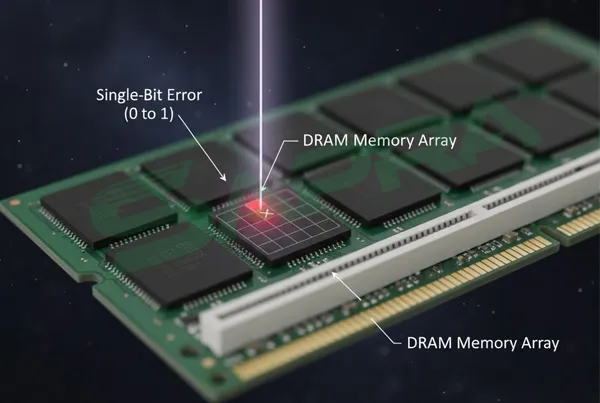 Cosmic Ray Causing Single-Bit Error in DRAM_