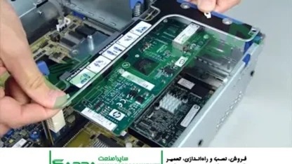 Server Riser Card Installed in a Rackmount Chassis