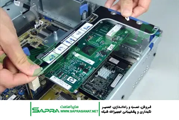 Server Riser Card Installed in a Rackmount Chassis