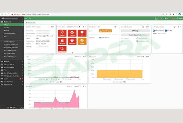 سیستم عامل FortiOS و رابط کاربری