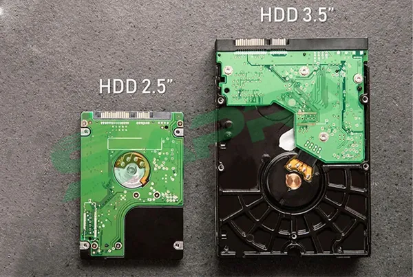 مقایسه ابعاد هارد سرور 2.5 و 3.5 اینچ